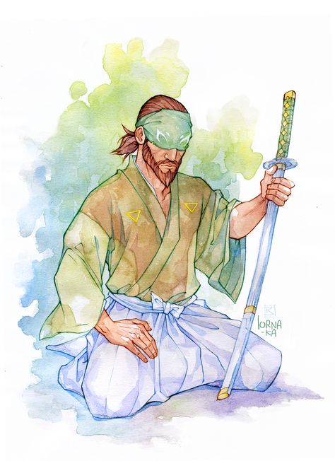 Space Samurai - Zatoichi edition by lorna-ka Quinlan Vos, Kit Fisto, Kanan Jarrus, Sw Rebels, Mara Jade, Qui Gon, Feudal Japan, Star Wars Drawings, Stars Wars