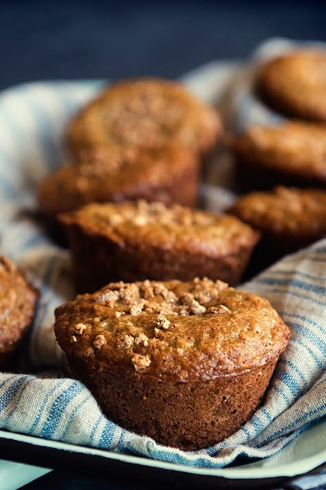 Grape Nuts Muffins from dineanddish.net Grape Nuts Recipes, Cider Muffins, Cranberry Sauce Muffins, Peanut Butter Chocolate Chip Muffins, Grape Nuts Cereal, Apple Cider Muffins, Mini Muffin Recipe, Ginger Muffins, Buttermilk Muffins