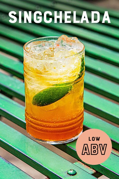 “It was definitely a conscious decision to swap out the ingredients with Thai and Southeast Asian ingredients,” notes bartender Bobby Leonardo of New York’s Wayla, who took inspiration for the Singchelada from both the Michelada and cha ma nao, a Thai-style tangy lime iced tea. The drink is “full of that savory umami flavor” and “sharp and aggressive spicy flavor” with the addition of green papaya sauce, chile paste and soy sauce. Thai Drinks, Maggi Seasoning, Asian Ingredients, Green Papaya, Michelada, Lager Beer, Alcohol Drink Recipes, Lime Wedge, Thai Style