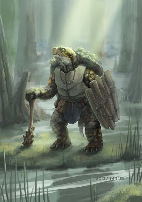 ArtStation - Tortle druid, Adela Quiles Tortle Druid, 다크 판타지, Fantasy Races, Dungeons And Dragons Characters, Dnd Art, D&d Dungeons And Dragons, Dungeons And Dragons Homebrew, Mythical Creatures Art, Fantasy Rpg