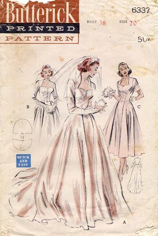 Princess Historical, Vintage Wedding Dress Pattern, Gown Patterns, Wedding Gown Patterns, Bridal Sewing Patterns, 60s Wedding, Cinderella 1950, Daytime Dress, Wedding Dress Patterns