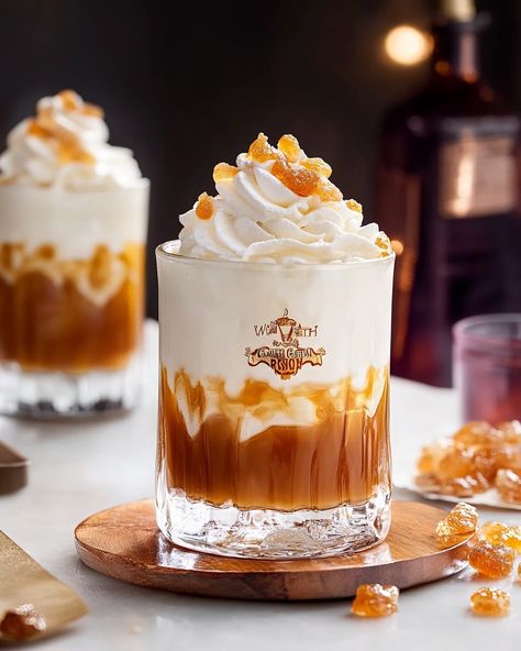 Salted Caramel White Russian - Ava Recipes Salted Caramel White Russian, Caramel White Russian, Caramel Vodka, Coffee Liqueur, White Russian, Vanilla Latte, Enjoy Coffee, Old Fashioned Glass, Chocolate Syrup