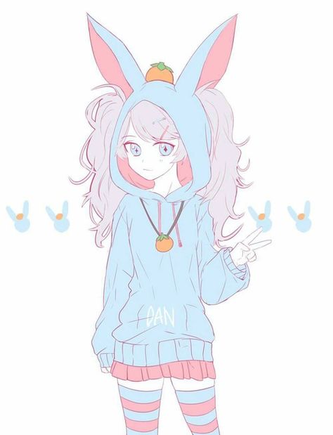 Image de hoodie, elsword, and cute Steven Universe Movie, Bunny Hoodie, Hoodie Drawing, Elsword, Anime People, Bunny Girl, Anime Character Drawing, Anime Oc, Kawaii Girl