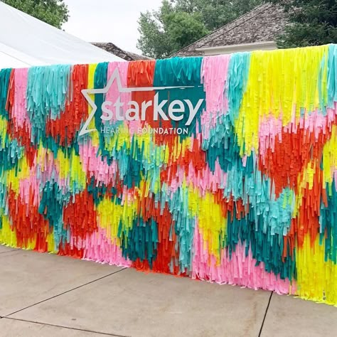 Flagging Tape, Photowall Ideas, Pride Party, Fringe Backdrops, Diy Event, Event Backdrop, Party Kits, Spring Event, Disco Party