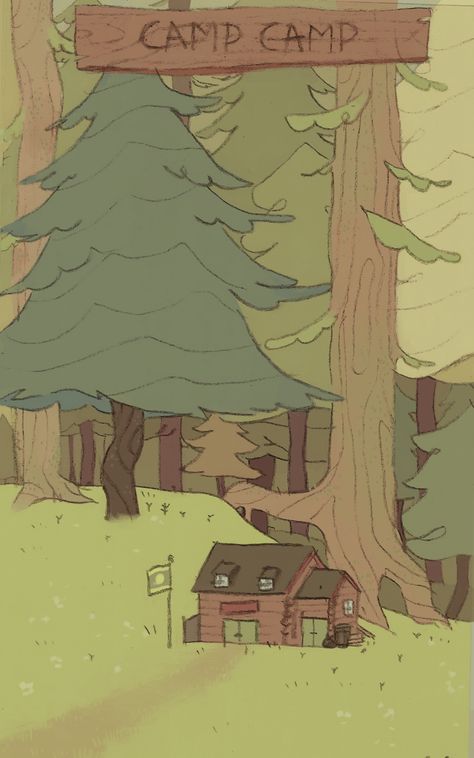 Camp camp! Camp Camp Background, Camp Camp Wallpaper, Camp Background, Art Bin, Lockscreen Ideas, Achievement Hunter, Camp Camp, Rooster Teeth, Funny Animal Memes