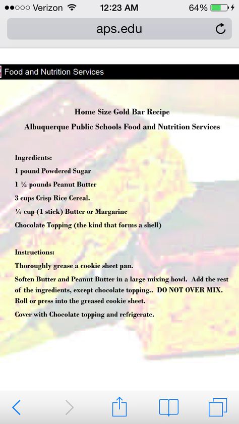 Sweet Bar, Best Peanut Butter, Gold Bars, Rice Cereal, Peanut Butter Bars, Bar Recipe, Chocolate Topping, School Food, Bake Sale