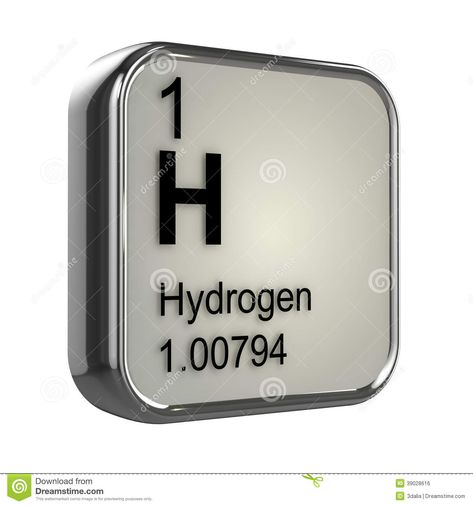 Hydrogen Element, Table Illustration, Typographic Logo Design, The Periodic Table, Typographic Logo, 3d Render, Stock Images Free, Density, Periodic Table