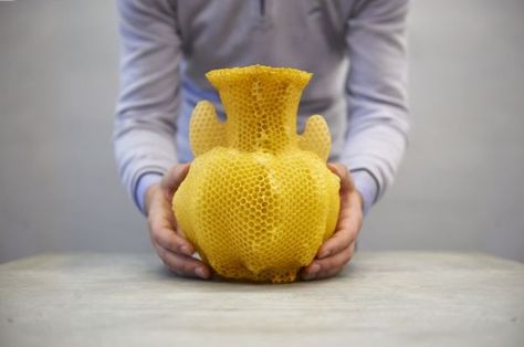 Millennial Design, Honeycomb Vase, Beehive Art, Sculptural Object, Graduation Project, Bee Art, Stuff And Thangs, Deco Furniture, Create Words