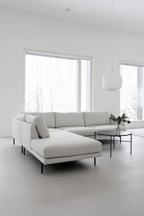 Casual Living Room Furniture, Modern Contemporary Living Room, Modern Sofa Set, White Living, Wallpaper Modern, White Living Room, Modern Wallpaper, Apartment Inspiration, Living Room Decor Apartment