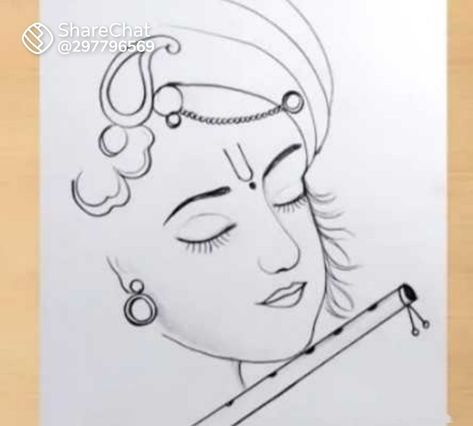 Kanha Simple Drawing, Kanudo Drawing, Kanha Drawing Easy, Shiva Art Drawing Sketches Easy, Pencil Art Drawings Sketches Simple, Kanha Sketch, Simple Pencil Drawing Images, Scatch Drawing, Pencil Drawings Easy Sketches