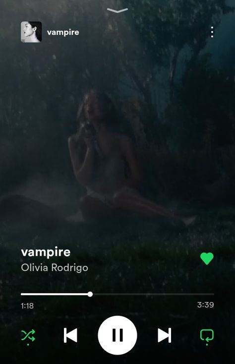 Vampire By Olivia Rodrigo, Olivia Rodrigo Vampire Song, Olivia Rodrigo Spotify, Vampire Olivia Rodrigo, Vampire Song, Vampire Olivia, Olivia Rodrigo Vampire, Vampire Music, Spotify Screenshot