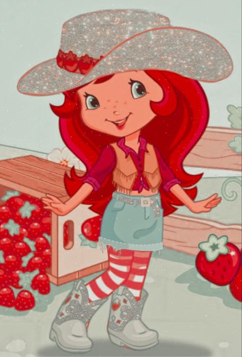 Strawberry Shortcake Cowgirl, Strawberry Cowgirl, Shortcake Aesthetic, Strawberry Shortcake Pictures, Strawberry Shortcake Cartoon, Strawberry Shortcake Characters, Parking Spot, 14th Birthday, Lemon Meringue