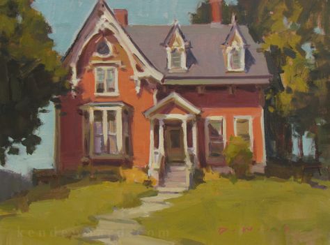 :: Ken DeWaard -Fine Art :: Gouache Building Painting, Watercolor Cottages, Painting 2023, Building Painting, Architecture Painting, Building Art, House Portraits, Arte Inspo, Plein Air Paintings