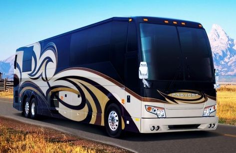 10 World's Most Luxurious Buses - Hello Travel Buzz Prevost Bus, Prevost Coach, Marathon Coach, Luxury Campers, Big Bus, Rv Motorhomes, Luxury Motorhomes, Chartered Bus, Luxury Rv