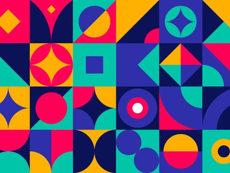 Creative Pattern Design, Neo Geometric Design, Abstract Geometric Design, Geometric Square Patterns, Geometric Pattern Design Graphics, Cubism Pattern, Abstract Geometric Art Pattern Design, Pattern Design Geometrical, Colorful Patterns Geometric