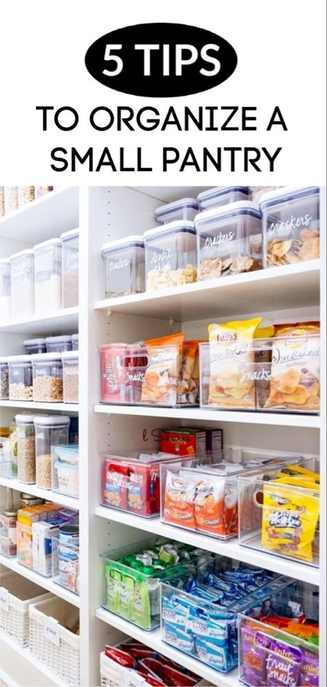 5 Tips to Organize a Small Pantry - Beauty For Ashes Organize A Small Pantry, Pantry Redo, Diy Pantry Organization, Small Pantry Organization, Organized Pantry, Pantry Organisation, Pantry Shelves, Food Pantry Organizing, Pantry Makeover