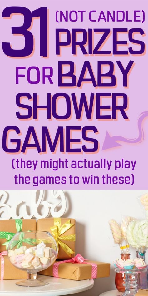 Prize Ideas for Baby Shower Games: over 30 options guests will love. They might actually want to play all those baby shower games now... Over 30 prize ideas - something for every budget! Baby Shower Game Gift Ideas, Cheap Baby Shower Prizes, Baby Shower Game Gift, Prizes For Baby Shower Games, Prizes For Baby Shower, Baby Shower Prizes For Games, Baby Shower Prize Ideas, Couples Baby Shower Games, Game Gift Ideas