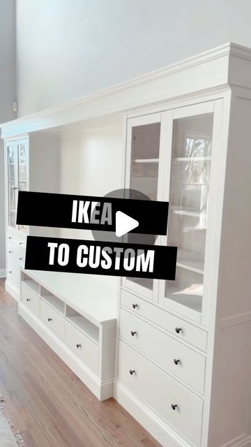 Ikea Media Storage Hack, Ikea Dinning Room Storage, Ikea Entertainment Center Hacks, Ikea Built In Hack Entertainment Center, Ikea Entertainment Unit Hack, Ikea Built In Entertainment Center, Ikea Media Wall Hack, Hemnes Ikea Hack, Ikea Media Wall