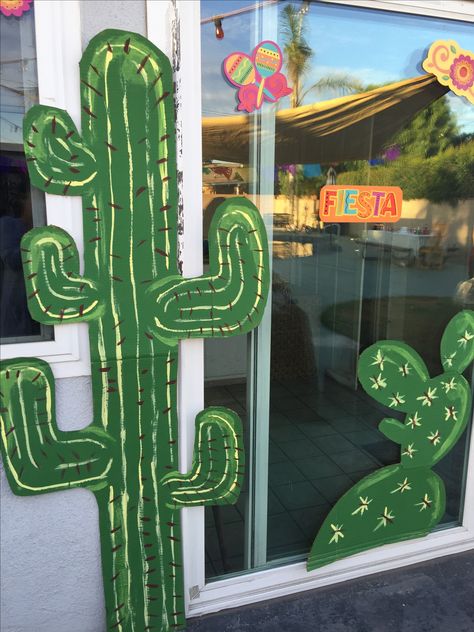 Cactus cutouts, fiesta theme props, cardboard cutouts Diy Cardboard Cactus, Cactus Prop, Cardboard Cactus, Monumental Vbs, Cactus Costume, Country Party, Cars Birthday Party Disney, Mexican Birthday, Vbs Themes