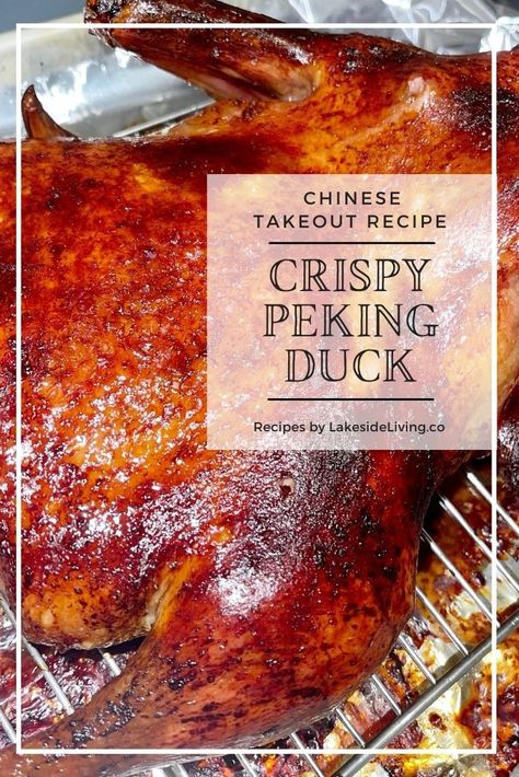 Crispy Peking Duck - Chinese Takeout Copycat Recipe Bbq Duck Recipes, Slow Cooked Duck Recipes, Best Duck Recipes, Duck Recipes Oven, Asian Duck Recipes, Duck Recipes Easy, How To Cook A Duck In The Oven, Smoked Duck Recipes, Duck Brine Recipes