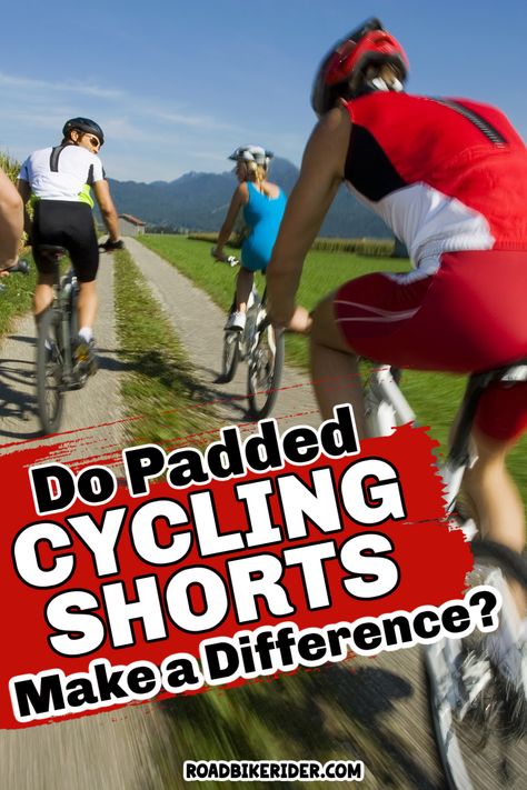 Do padded cycling shorts make a difference? Do I really need to buy and wear them cycling? Here are all the answers you need! Ride Bicycle, Cycling Tips, Cardio Training, Cycling Gear, Bike Gear, Mountain Bikes, Spandex Shorts, Road Cycling, Cycling Shorts