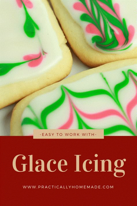 Glaze Cookie Icing, Glace Icing Recipe, Icing That Hardens For Cookies, Easy Glaze Icing, Sugar Cookies With Icing, Biscuit Icing, Frosting Cookies, Yummy Brownies, Glace Icing