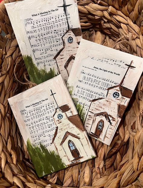 5x7 Custom Hymn Painting - Etsy Old Church Paintings, Christian Painting Ideas On Canvas, Christian Painting Ideas, Love Lifted Me, Hymnal Crafts, Christian Painting, Christmas Gifts 2022, Womens Bible, Christmas Painting Ideas