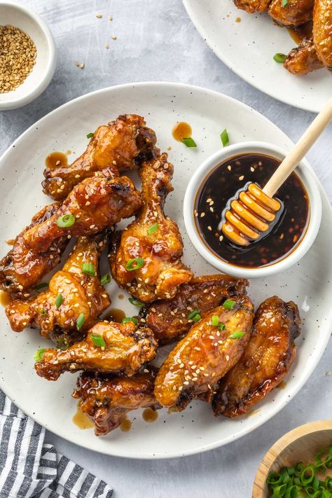 Sauce For Chicken Wings, Soy Chicken Wings, Honey Soy Chicken Wings, Dipping Sauce For Chicken, Simply Whisked, Soy Dipping Sauce, Sticky Chicken Recipe, Honey Chicken Wings, Sticky Chicken Wings