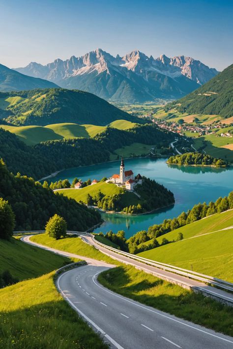 The Most Scenic Road Trips in Slovenia You Need to Take! Slovenia Landscape, Slovenia Mountains, Slovenia Aesthetic, Europe Scenery, Soca Valley, Europe Road Trip, Slovenia Travel, Julian Alps, Best Road Trips