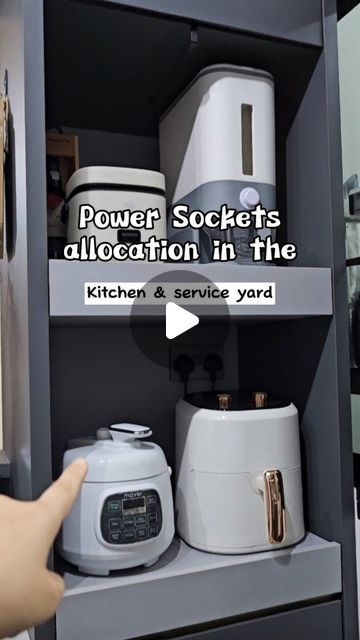 1,667 likes, 40 comments - home.swee.home on September 18, 2023: "The kitchen requires very precise planning for power sockets. It is not recommended to just "estimate" the number of sockets needed, because you don't want to end up in situations where you have to unplug an appliance before using another, or resort to ugly extension cords 🥴 This is how I planned for the power sockets 1️⃣: List down all the appliances I plan to have 2️⃣: Allocate a specific location for each appliance 3️⃣: Take Kitchen Electrical Appliances Storage, Kitchen Sockets, Home Kitchen Renovation, Kitchen Plugs, Power Tower, Extension Cords, Service Kitchen, Power Socket, Ad Hoc