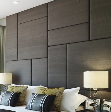 6 Bedroom Decorating Ideas - Upholstered wall panel -  #walldecor #bedroom #bedroomdecor #bedroomideas Fabric Wall Panels, Panels Bedroom, درج السلم, Upholstered Wall Panels, Upholstered Walls, Wall Paneling Diy, Padded Wall, Wall Panels Bedroom, Tall Headboard