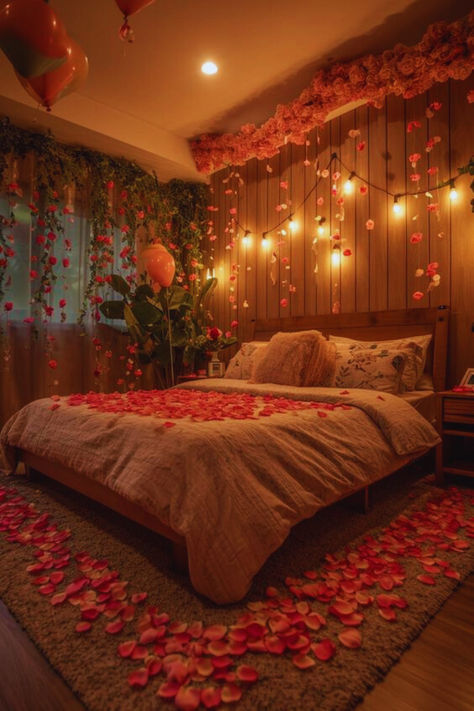 Wedding Couple Room Decoration
#weddingdecor #bridalbliss #romanticretreat #lovenest #weddinginspiration #brideandgroom #happilyeverafter #weddingideas #loveInbloom #newlyweds #decorinspiration #weddinggoals #romanticsetting #justmarried #bedroomdecor #bed #nightdate Couple Room Decor, Wedding Night Room, Bedroom Decor For Couples Romantic, Wedding Room Decor, Wedding Night Room Decorations, Romantic Room Surprise, Room Surprise, Night Room, Romantic Room Decoration