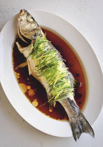 Recipes: Chinese New Year Whole Sea Bass Recipes, Bass Recipes, Chinese New Year Dishes, Sea Bass Recipes, Whole Fish, Authentic Chinese Recipes, Steamed Fish, Shellfish Recipes, Year Of The Snake