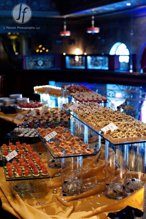 Cold hors d'oeuvres station: Buffet Set Up, Wedding Food Stations, Catering Buffet, Catering Display, Buffet Set, Reception Food, Catering Ideas, Food Stations, Wedding Dessert