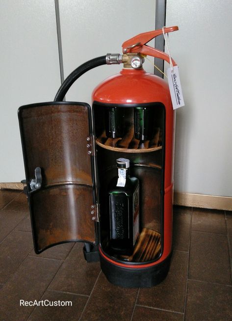 Gas Bottle Projects, Jerry Can Mini Bar, Fire Gear, Man Cave Furniture, Firefighter Gear, Car Part Furniture, Mini Bars, Jerry Can, Home Libraries