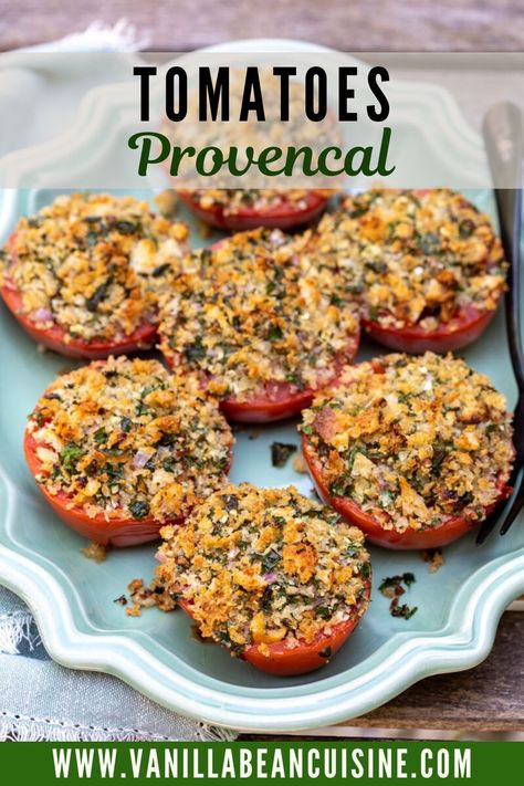 Provencal Tomatoes, Tomatoes Provencal, Fresh Plum Tomato Recipes, Grilled Tomatoes Recipes, Tomato Provencal Recipe, Plum Tomato Recipes, Stuffed Tomatoes Recipes, Tomato Recipes Healthy, Baked Tomato Recipes