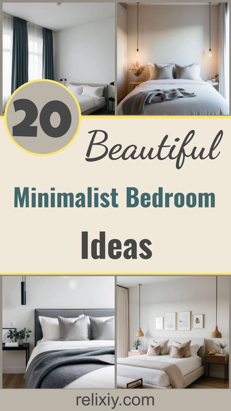 20 Beautiful Minimalist Bedroom Ideas To Inspire You Minimalist Contemporary Bedroom, Minimalistic Bedroom Ideas, Minimalist Small Bedroom, Bedroom Designs For Couples, Minimalist Bedroom Ideas, Organic Cotton Sheets, Minimalist Bedroom Design, Bungalow Design, Simple Furniture