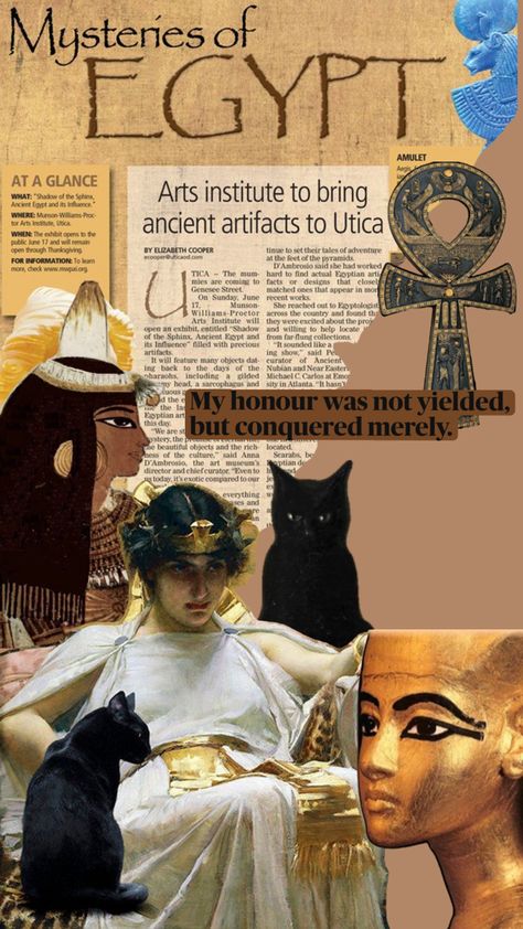 Collage of Cleopatra and Antique Egypt Egypt Collage, Mood Board Fashion Inspiration, Mind Map Design, Hostel Room, Travel Collage, Notes Ideas, Art Apps, Ancient Egyptian Art, Gcse Art