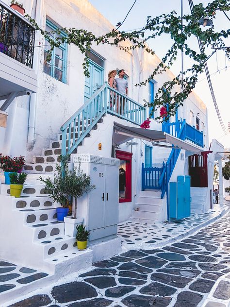 Most instagrammable places in Mykonos Town - Greece (with map) ~ Yvettheworld Mykonos Greece Photography, Mykonos Greece Aesthetic, Greece Instagram, My Map, Greece Aesthetic, Greece Photography, Mykonos Town, Most Instagrammable Places, Aesthetic Friends