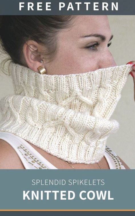 Stay warm this fall and winter seasons by crafting yourself this chic and versatile knitted cowl, the perfect accessory for your daily commute. This easy knitting project is ideal for advanced beginner knitters. | Discover over 3,500 free knitting patterns at  #knitpatternsfree #easyknittingpatterns #knittingforbeginners #handmadegifts #giftideas #DIY #fallknittingpatterns #fallknittingprojects #fallstyle #fallcrafts #fallaesthetic Fall Knitting Patterns, Knit Cowl Pattern Free, Knitted Cowl, Cable Knitting Patterns, Beginner Knitting, Easy Knitting Projects, Beginner Knitting Patterns, Cowl Knitting Pattern, Cable Knitting