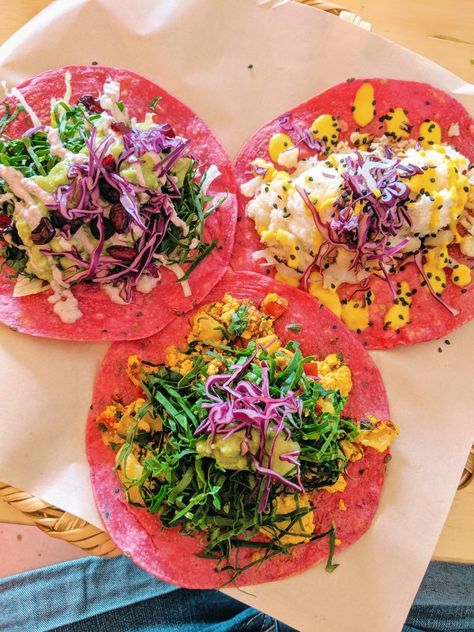 Mexican Cooking 101: Chef's Guide for Delicious, Plant-Based Authentic Flavor : Plants-Rule Gourmet Tacos, Pink Taco, Best Vegan Restaurants, Asian Spices, Vegan Tacos, Eat The Rainbow, Vegan Restaurants, Delicious Vegetarian, Beautiful Food