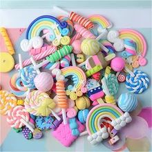 30 Pcs Mini Resin Candy Material Kit Resin Flat Cabochons Embellishment Apple Diy Wedding Hairpin accessories Scrapbook Craft|Embellishments| - AliExpress Resin Lollipop, Rainbow Donut, Candy Toys, Hairpin Accessories, Lollipop Candy, Food Toys, Toys Diy, Bag Diy, House Decoration