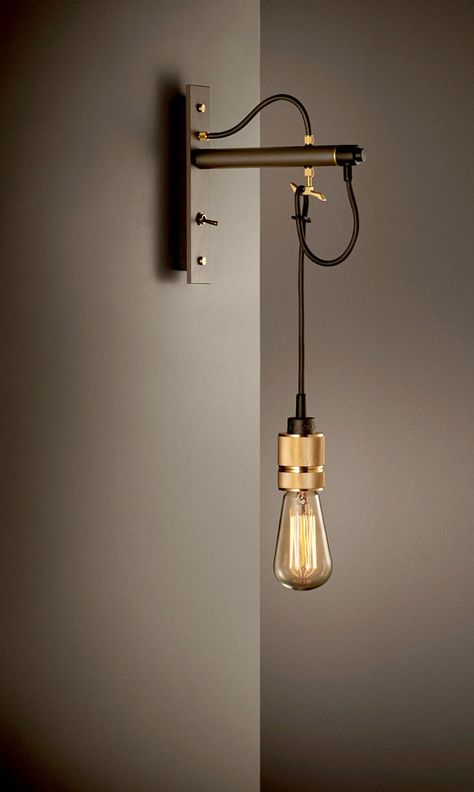 Hooked wall nude, Buster and Punch Buster And Punch Lighting, Kitchen Soffit Decorating Ideas, Wall Light Industrial, Wall Light Living Room, Buster And Punch, Kitchen Soffit, Victorian Green, Kitchen Shelf Decor, Period Lighting