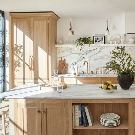 No.17 House x Neptune - A Timeless Oak Kitchen Cabinet Colors 2023, Kitchen Cabinet Colors 2023, Best Kitchen Cabinet Colors, No 17 House, White Wash Oak Floor, Kitchen Island Tops, Inset Cabinetry, Custom Floating Shelves, Victorian Terraced House