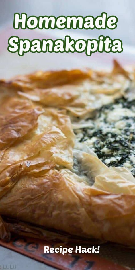 Spanakopita Recipe, Greek Spinach Pie, Galette Recipe, Spinach Pie, Greek Dishes, Spinach And Cheese, Spinach And Feta, Greek Recipes, Puff Pastry