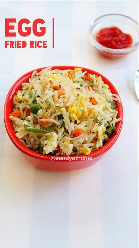 Egg Fry Rice, Easy Egg Fried Rice, Egg Fried Rice Recipe Indian, Homemade Fried Rice With Egg, Veggie Fried Rice With Egg, Fried Rice Recipe Indian, Teppanyaki Recipe, Chinese Coleslaw, Cooking Basmati Rice