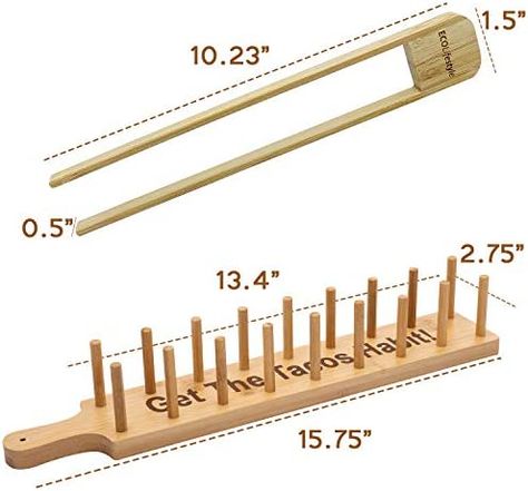 Bamboo Taco Holder Stand Plate Tray with 2 Tongs - Rack Holds 8 Soft or Hard Shell Tacos - Great also for Burritos and Tortillas Holder - Taco Holders Stands Taco Stand Taco Plate Plates Gift Bar Wood : Amazon.com.au: Kitchen & Dining Taco Plate, Hard Shell Tacos, Taco Holder, Bar Wood, Taco Holders, Taco Stand, Donation Box, Soft Tacos, Taco Lover