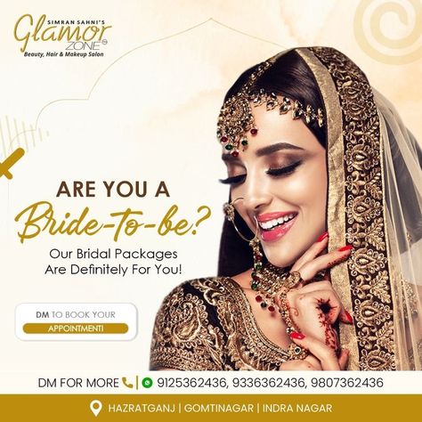 Beauty Parlour Board Ideas, Bridal Makeup Creative Ads, Bridal Makup, Beauty Salon Marketing, Beautician Course, Bridal Makeup Services, Beauty Logo Makeup, Bridal Skin Care, Makeup Poster