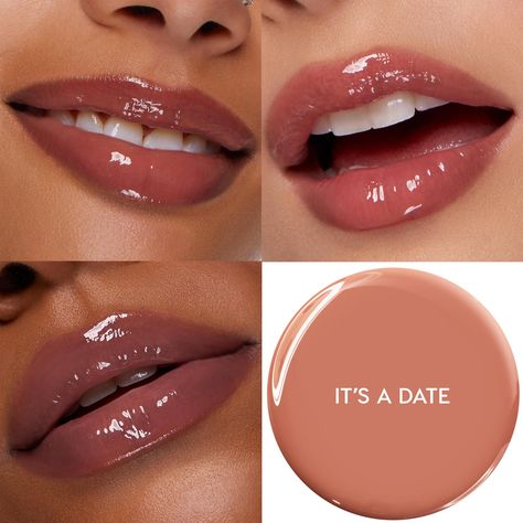 Fall Lip Color For Brunettes, Nude Lip Black Women, Colourpop Lip Stain, Drugstore Lippies, Lipgloss On Lips, 2000s Latina Makeup, Makeup Product Aesthetic, Date Night Beauty, Good Lip Combos