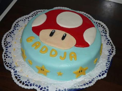 Super Mario Cake, Toad and Stars Toad Birthday Cake, Toad Cake, Mario Toad, Mario Birthday Cake, Super Mario Cake, Mario Cake, Harry Birthday, Boys 1st Birthday Party Ideas, Funny Birthday Cakes